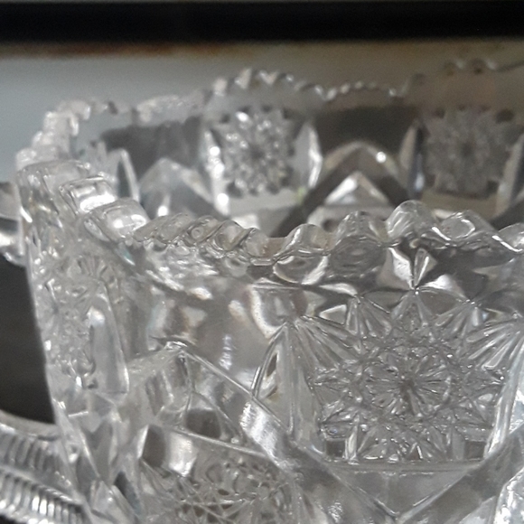 Antique crystal creamer dish pitcher - Picture 3 of 4